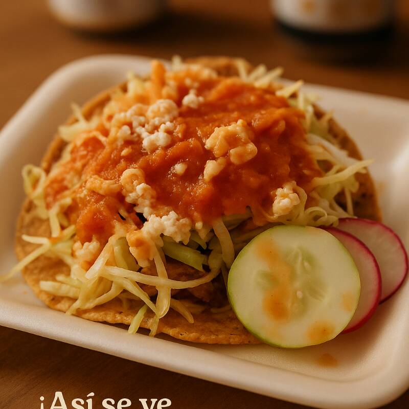Tostada Raspada de Pollo