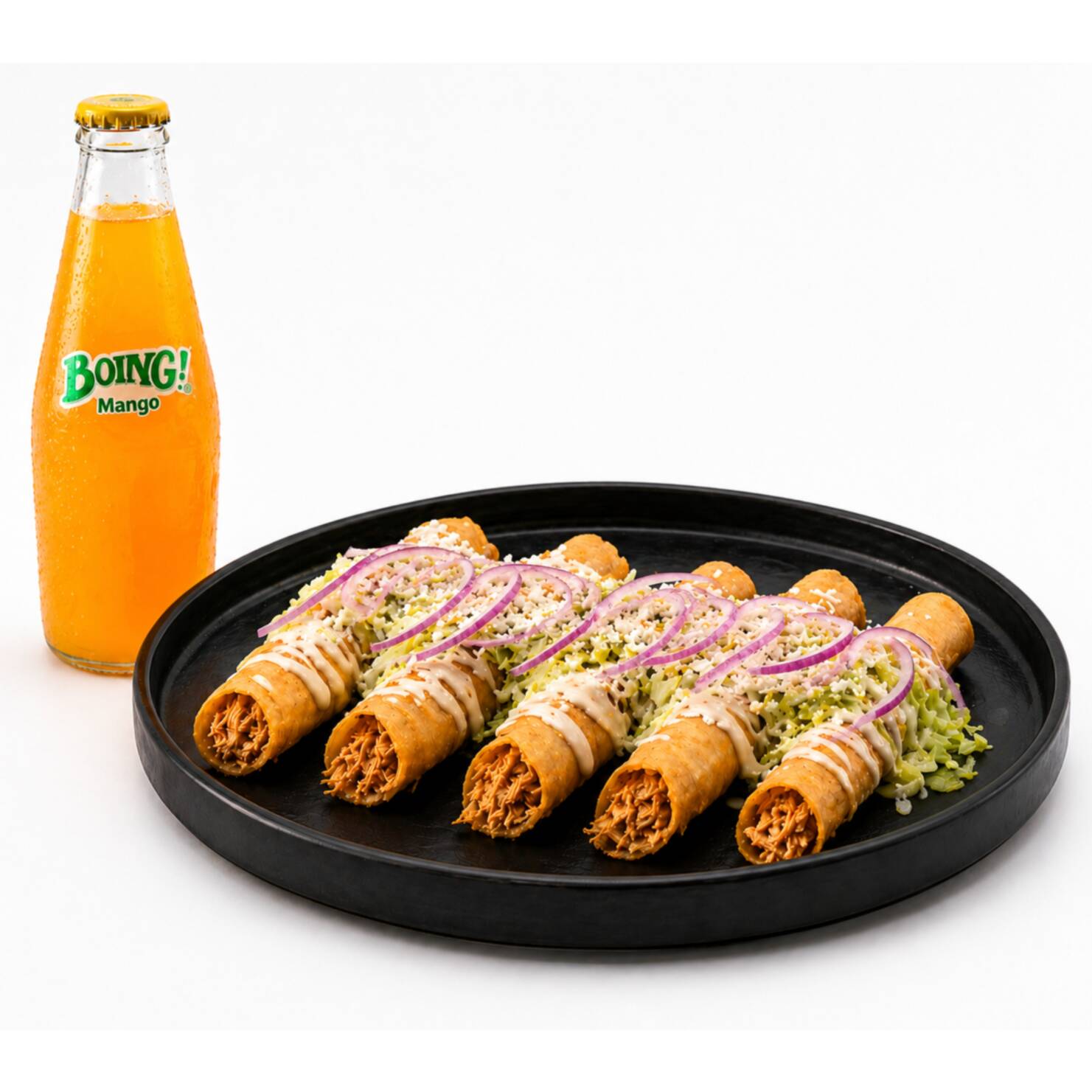 Combo Flautas de Pollo y Papa + Bebida