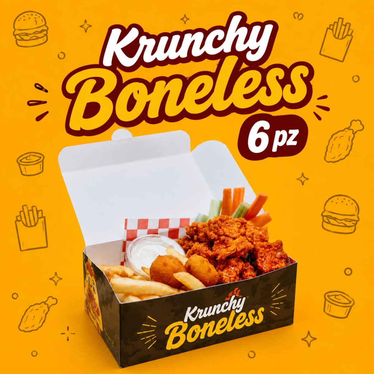6 KRUNCHY BONELESS