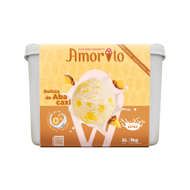 Sorvete sabor Nata com Doce De Abacaxi.