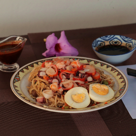 Ramen a la Plancha de Mariscos