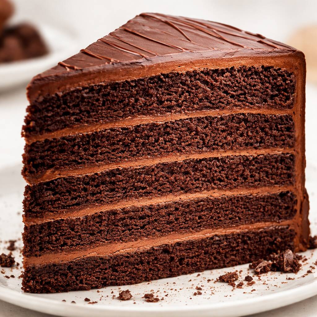 Rebanada muy Grande Pastel Chocolate