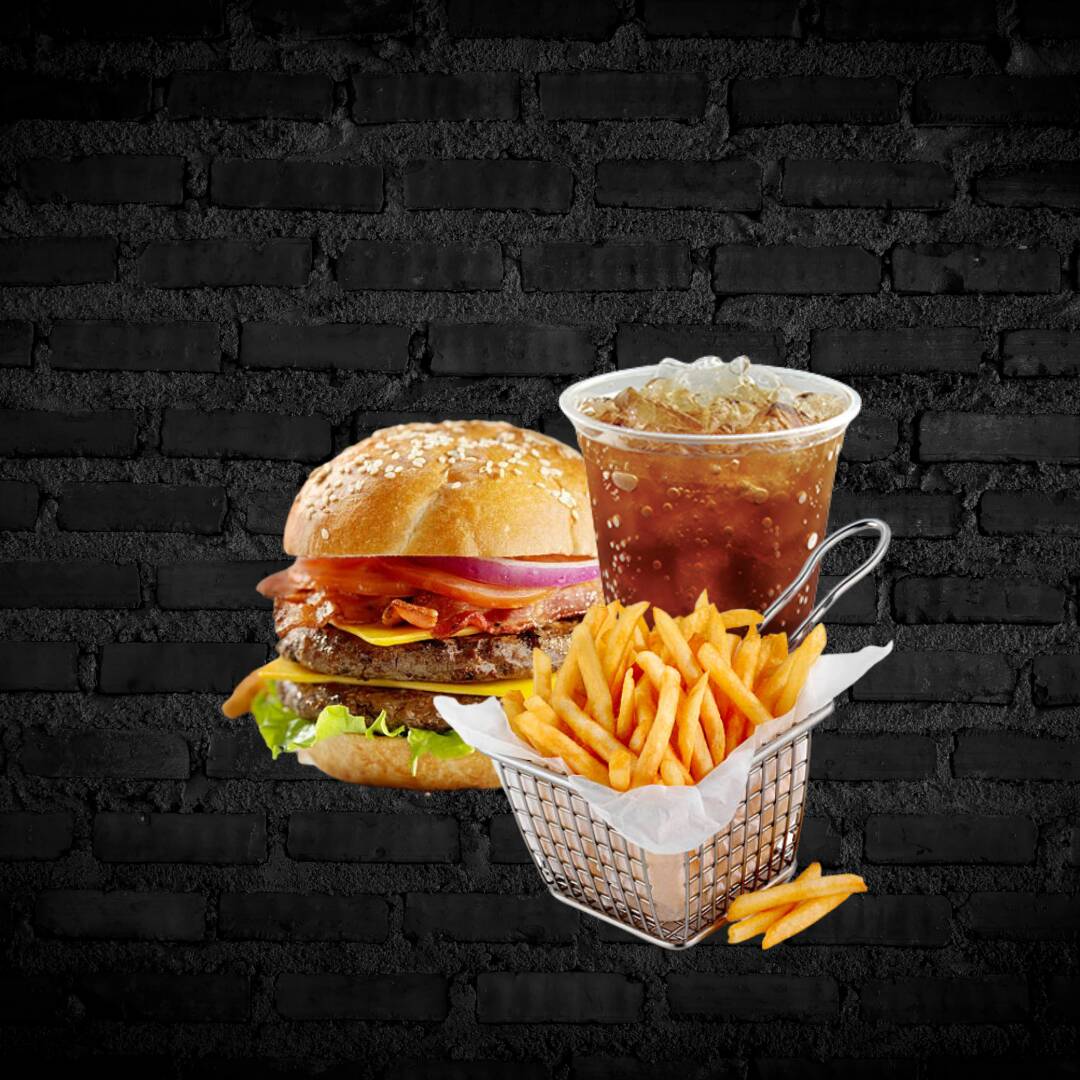 1 Hamburguesa Doble + Papas + Mr. Tea.