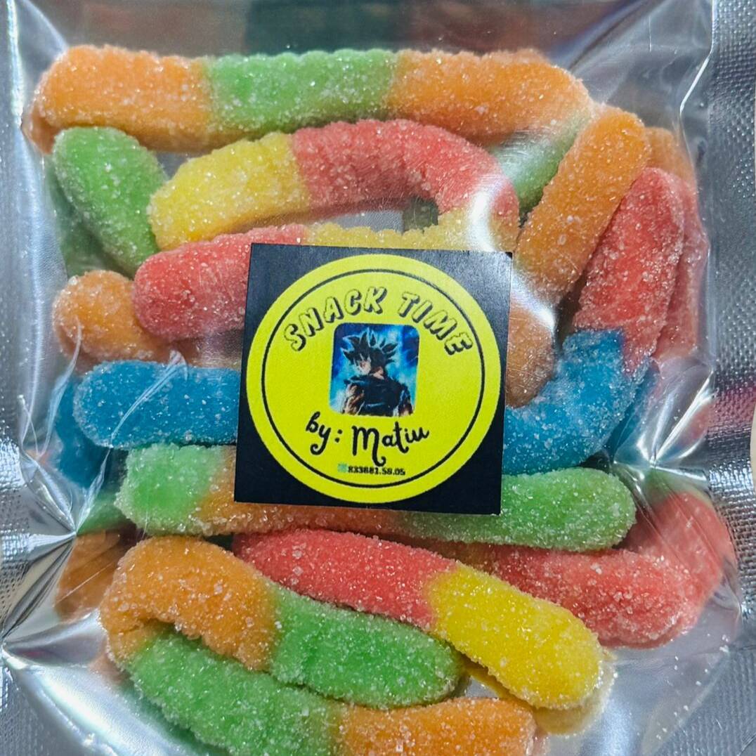 Snack Gomita de Gusano Neon 100gr