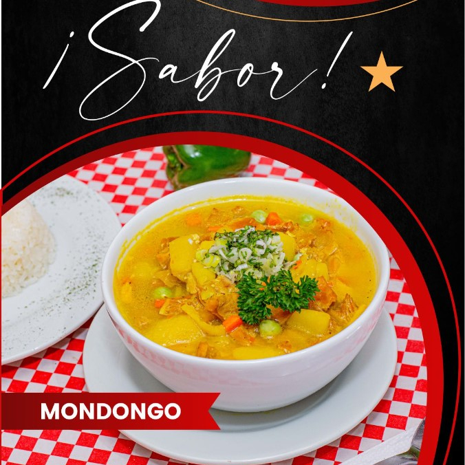 Mondongo mas Arroz y Aguacate