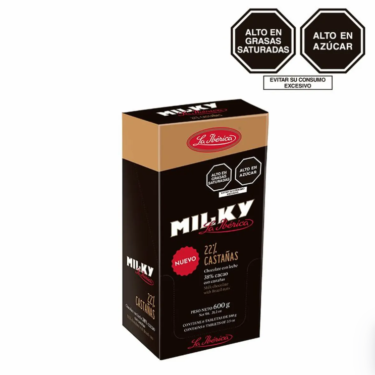 Tableta Milky Castañas 100 g 6 Piezas