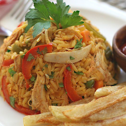 Arroz Con Pollo Grandioso+ Francesa+Bebida+