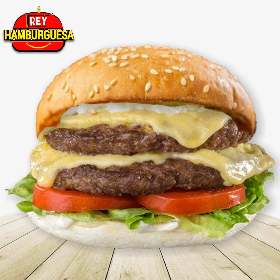 Hamburguesa Doble Res Mozzarella.