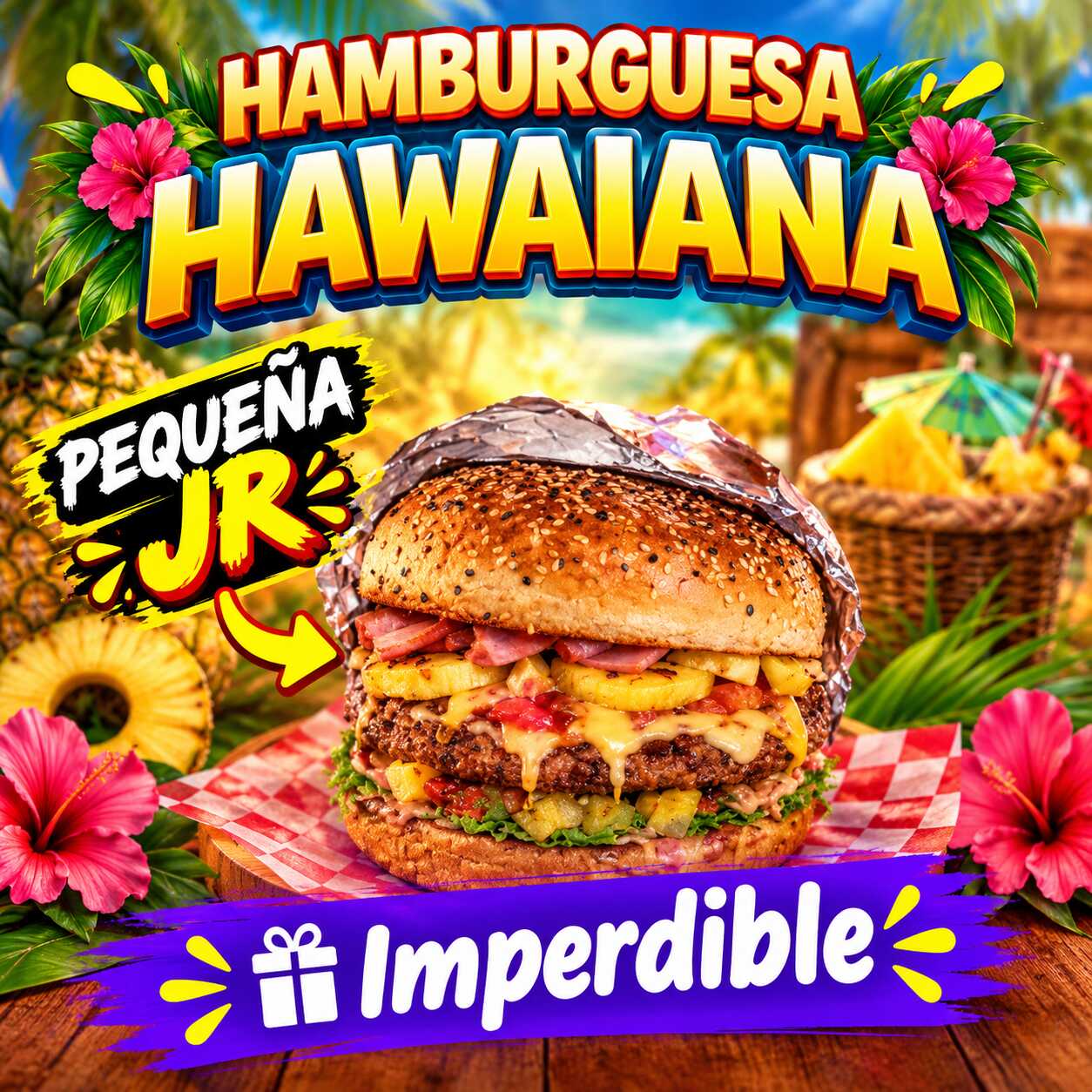 HAMBURGUESA HAWAIANA