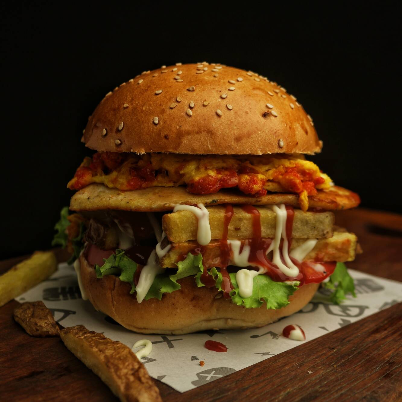 Hamburguesa La Huachana con Pechuga a la Plancha