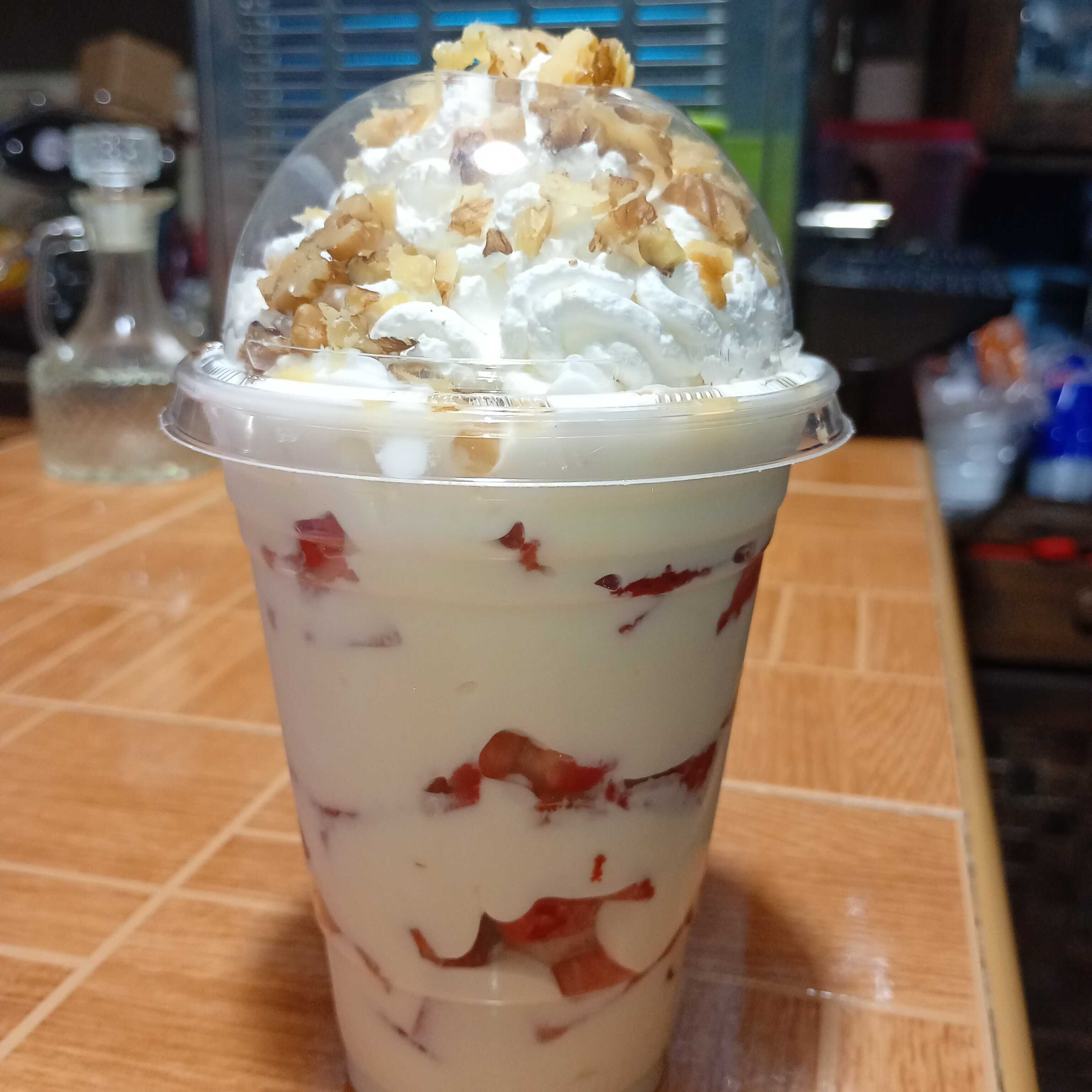 Fresas con Crema con Nuez