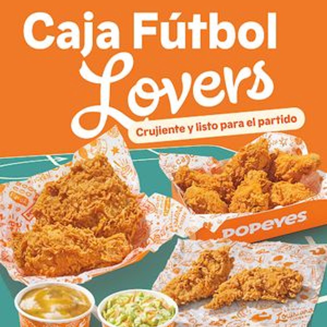 Box Futbol Lovers 2PC, 2Tenders, 6Wings, 1Pure Papa, 1EnsaladaCo