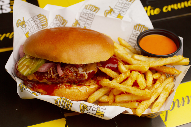 Combo Hamburguesa de Pollo BBQ