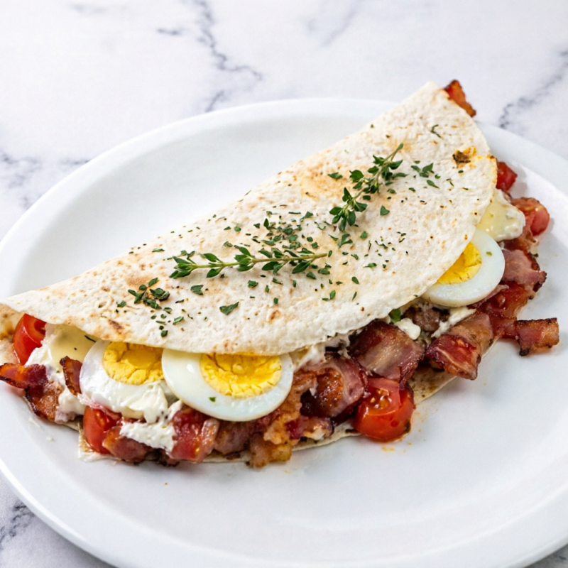 Essa é a nossa famosa Tapioca Com Tudo Dentro. Esqueça os recheios mixuricas: aqui vai frango, carne seca, calabresa, muito queijo derretido, bacon e catupiry. Uma verdadeira explosão de sabores que vale por um almoço ou jantar. Vai encarar esse desafio? 🤤👇