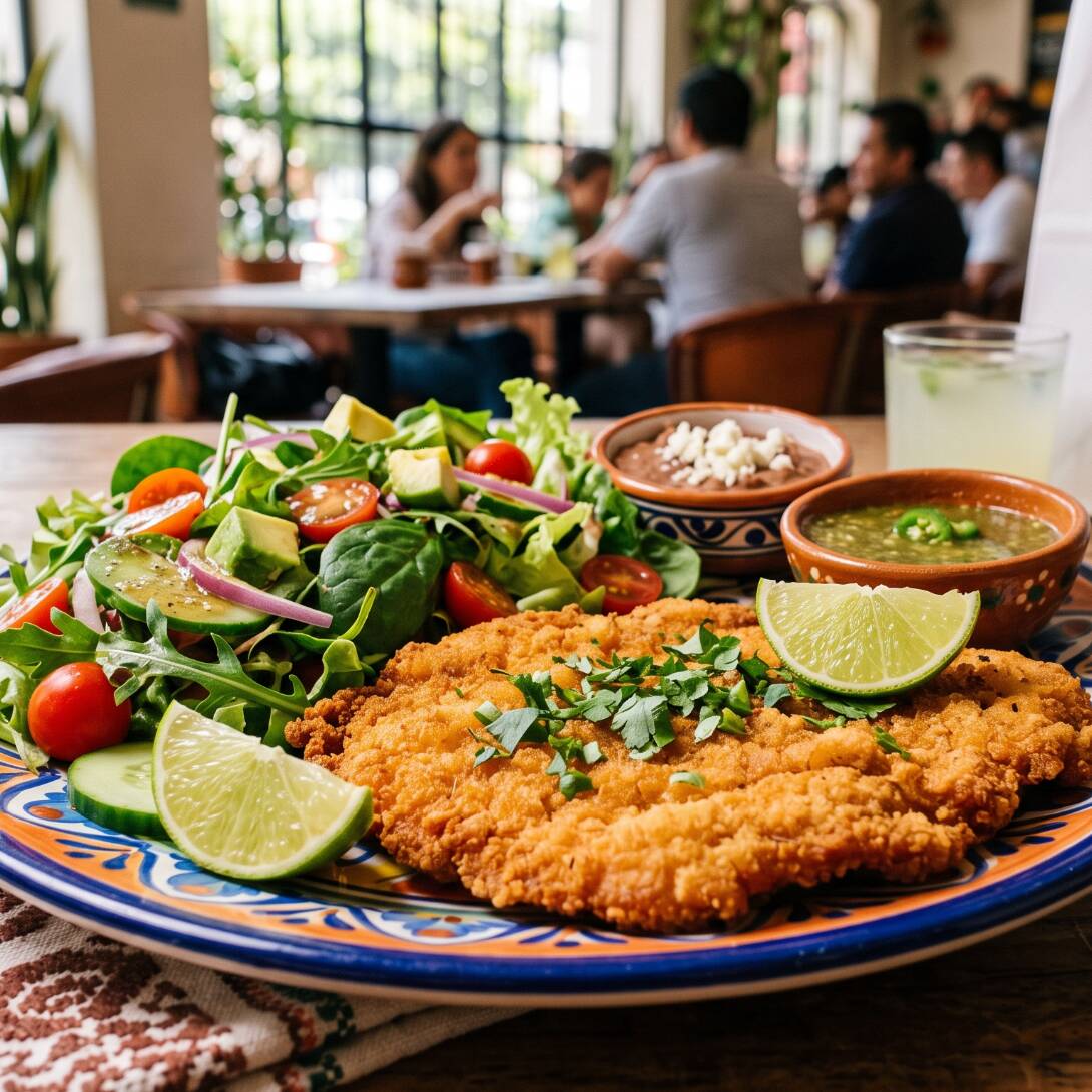 Milanesa de Pollo con Ensalada