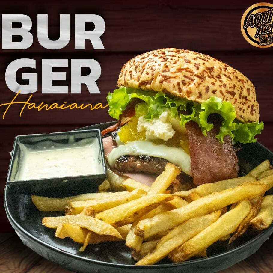 Burger Hawaiana 200gr + Papas