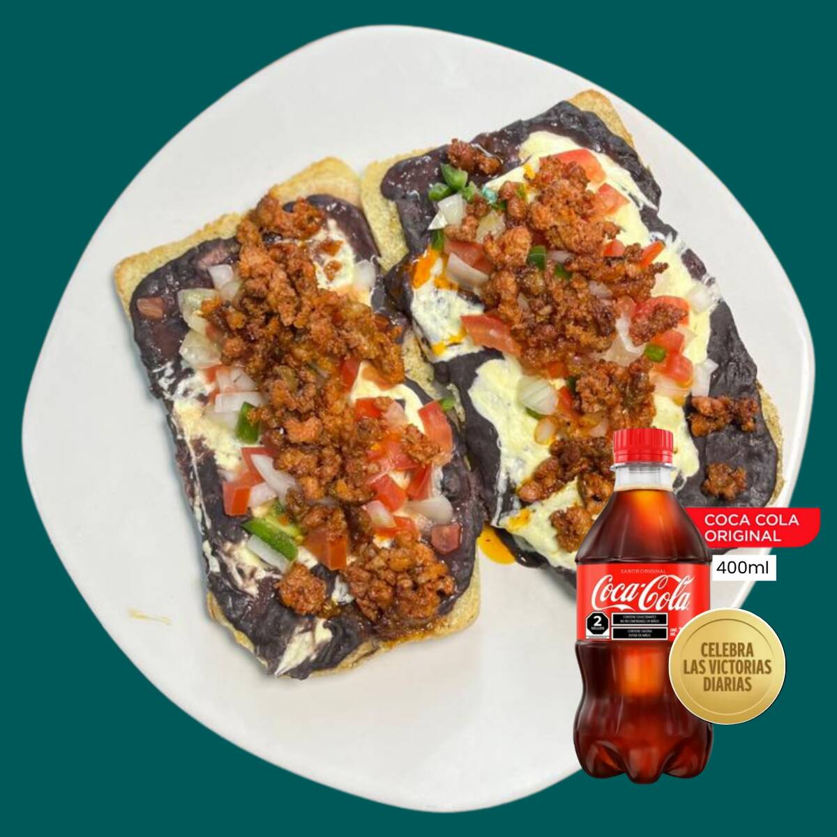 Molletes y Coca 400ml