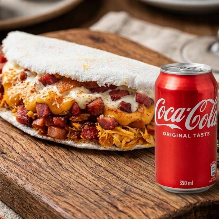 Tapioca completa recheada com presunto calabresa salsicha tomate cebola catupity cheddar mussarela para finalizar