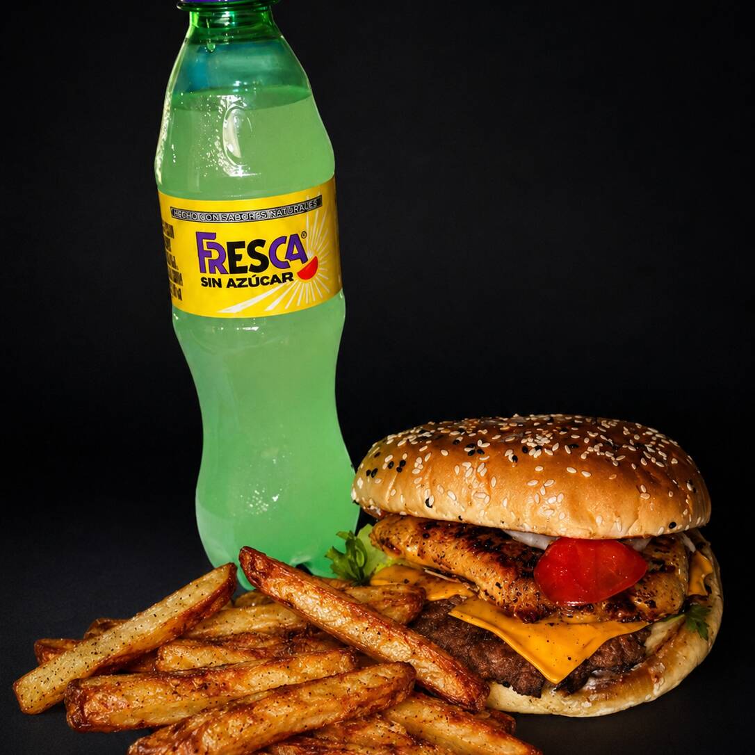 Bonnie Hawaiana + Papas y Refresco