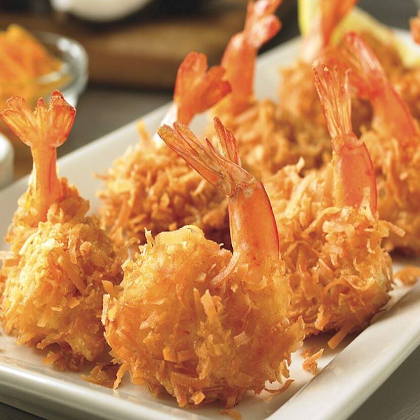 Camarones Empanizados al Coco con Salsa De Mango