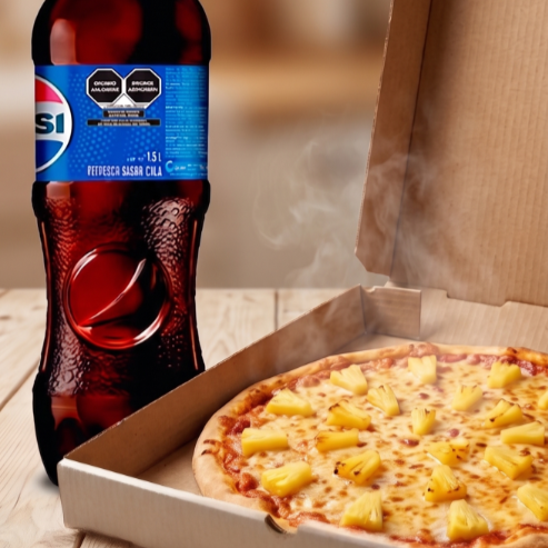 Combo 1 Pizza Hawaiana Gde + 1 PEPSI 1.5Lt