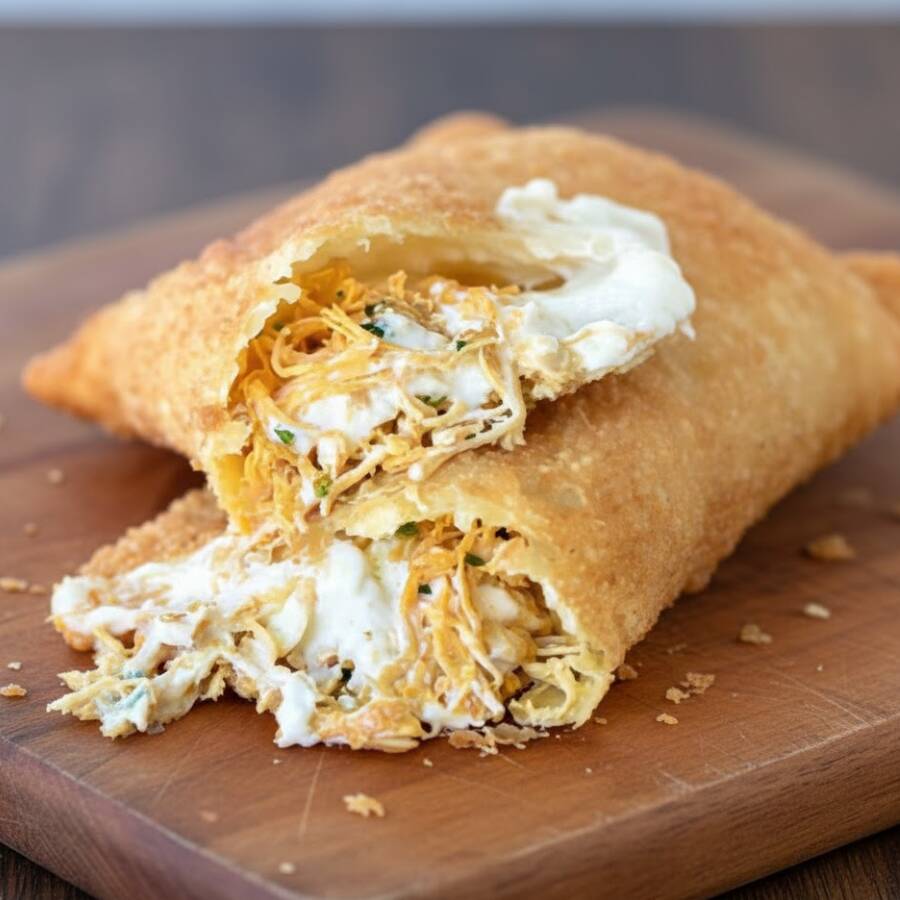 Especial de Frango com Queijo Catupiry. É muuuuito recheio! São 25x10cm de massa crocante, sequinha, recheada de ponta a ponta, preparado e frito na hora.
*imagem ilustrativa