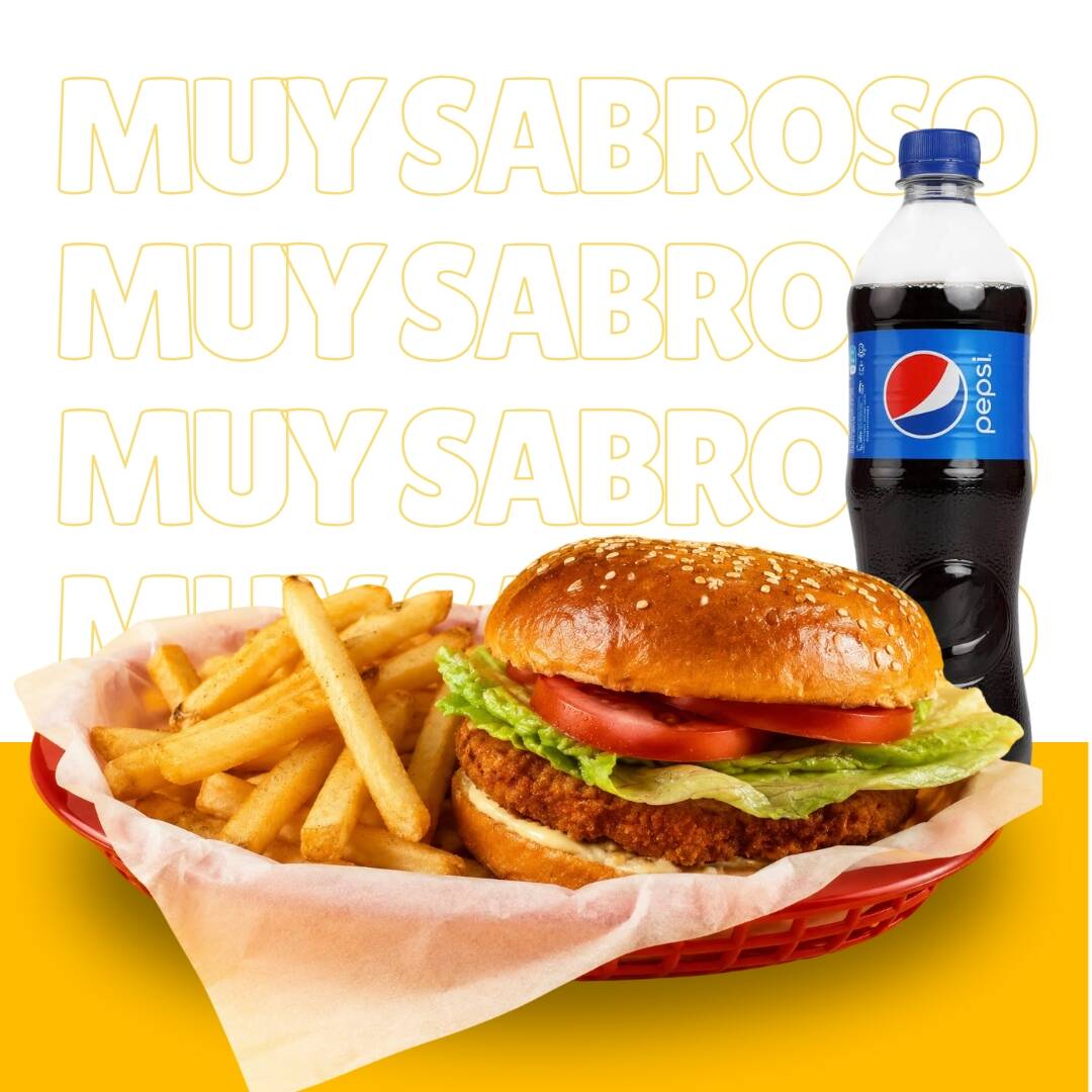 Paquete Godinez (Hamburguesa de Pollo)