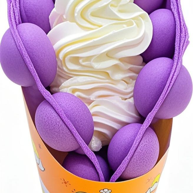 Waffle Uva con Crema Batida