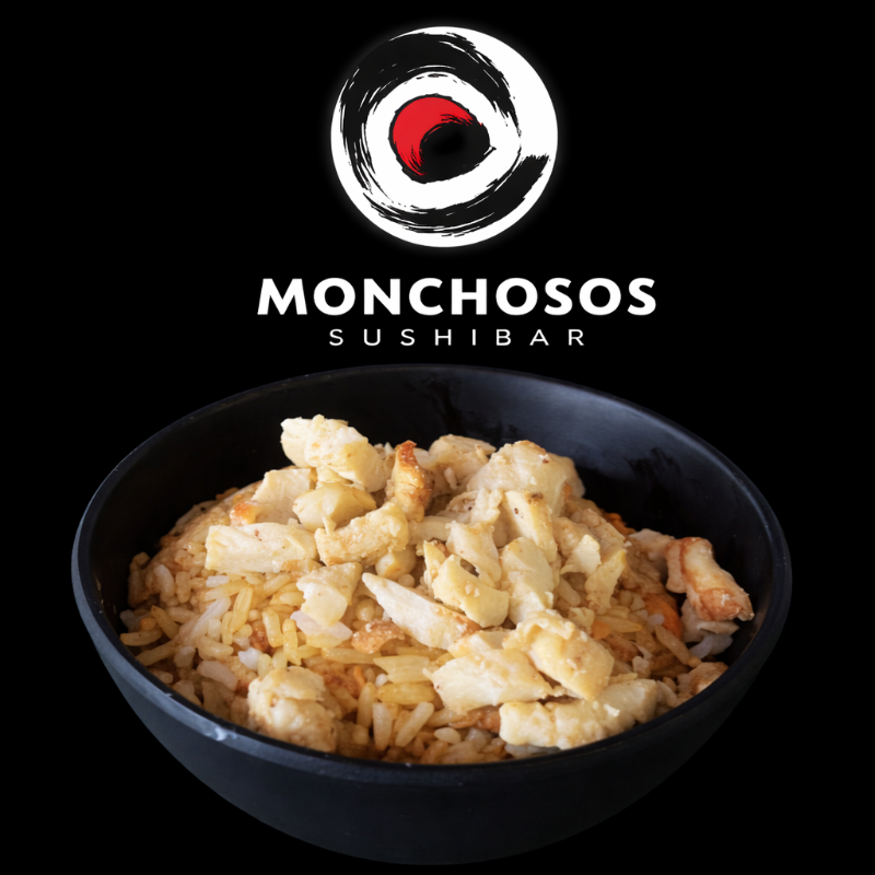 Arroz frito con pollo