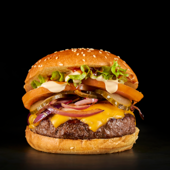 Burger Retro (combo) Papas y Gaseosa