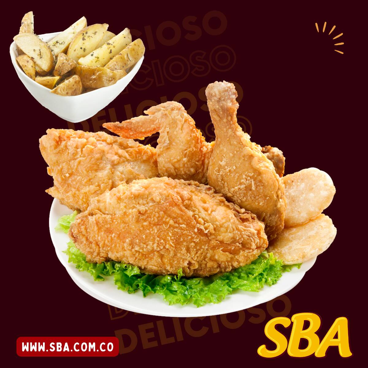 1/2 Pollo + 2 Acompañamientos