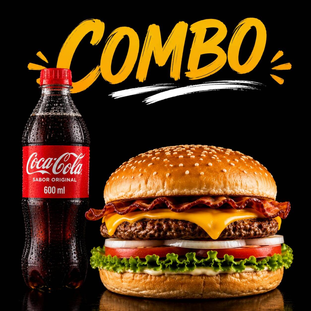 Combo 1 Hamburguesa BBQ + Bebida a Elegir