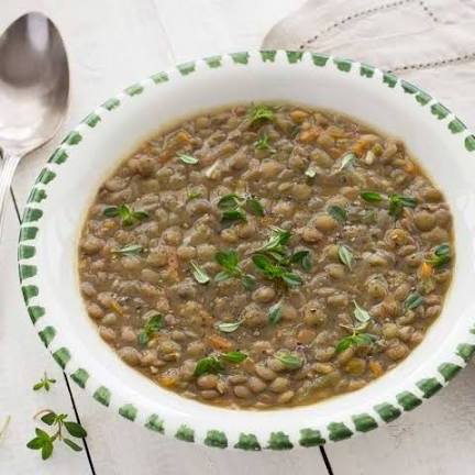 Medio litro de lentejas