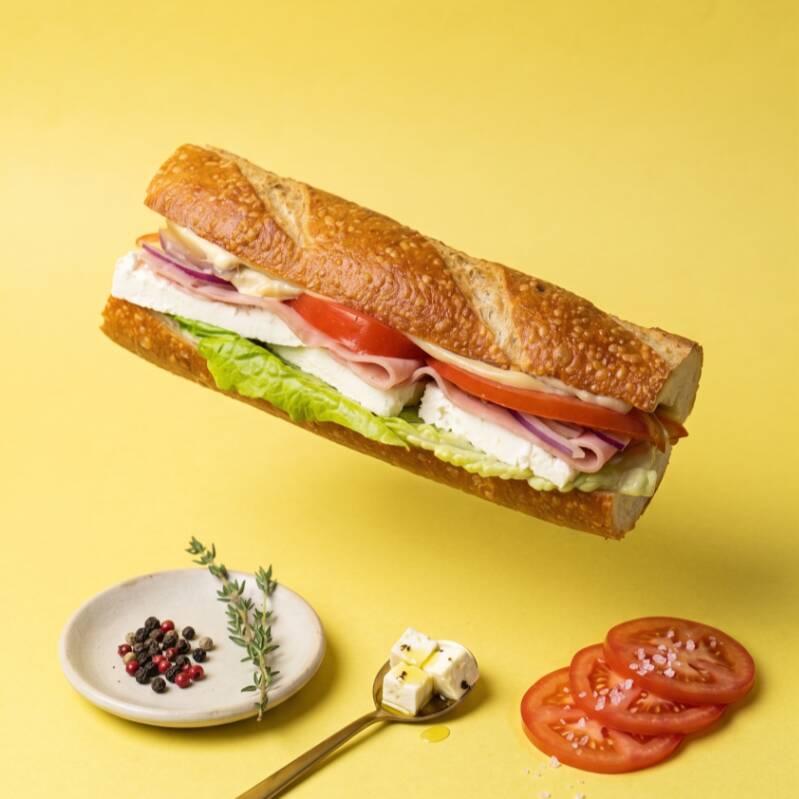 Baguette de Jamón y Queso-Grande