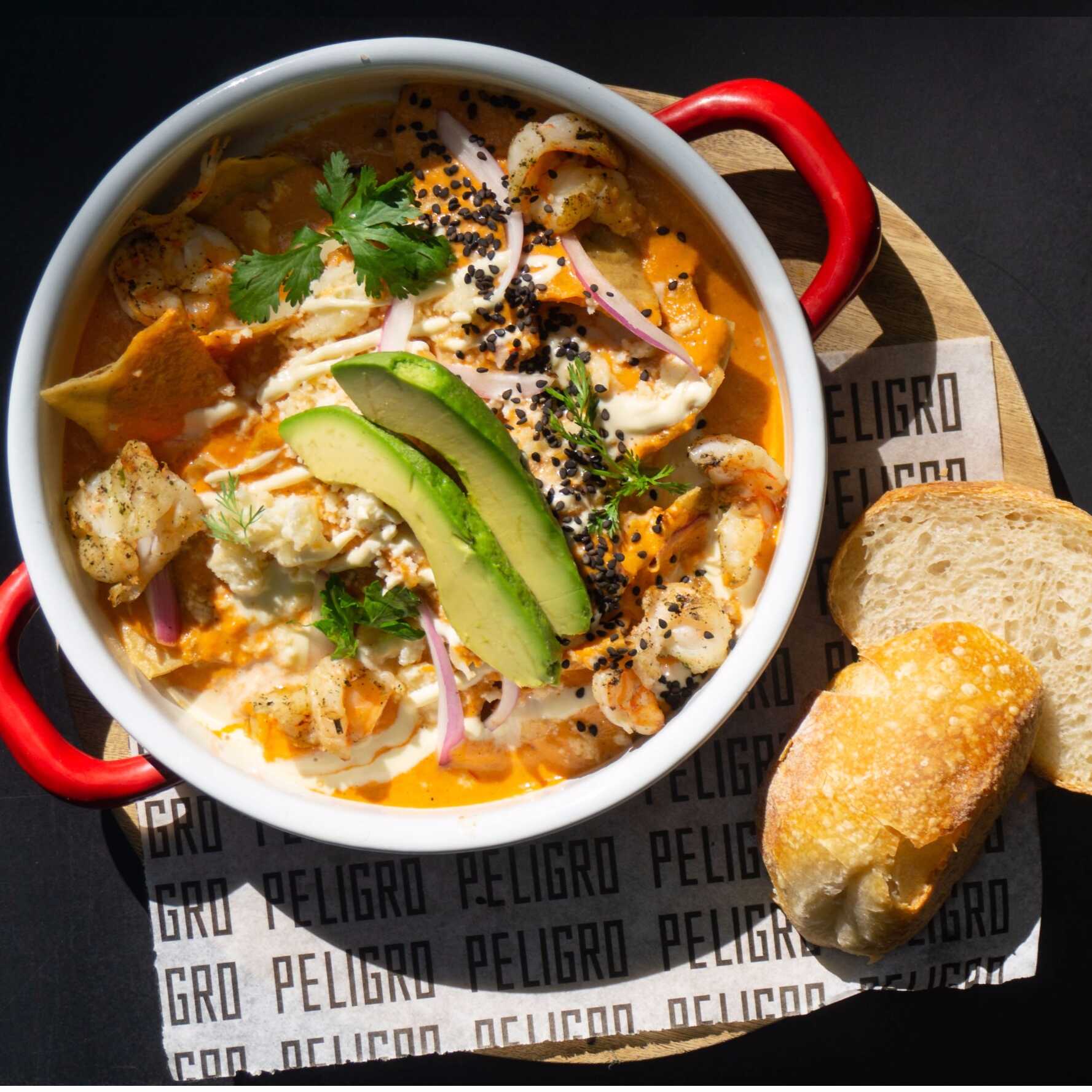Chilaquiles de camaron