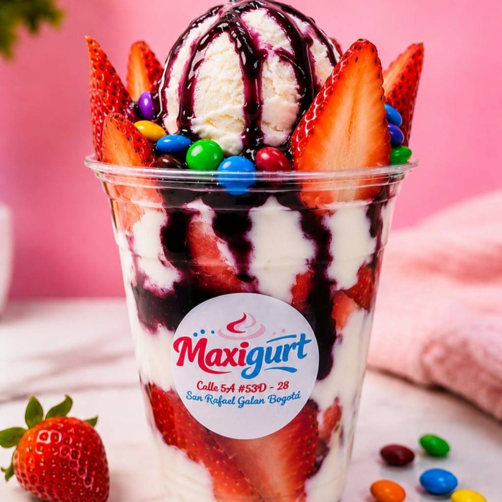 FRESAS CON CREMA Y HELADO