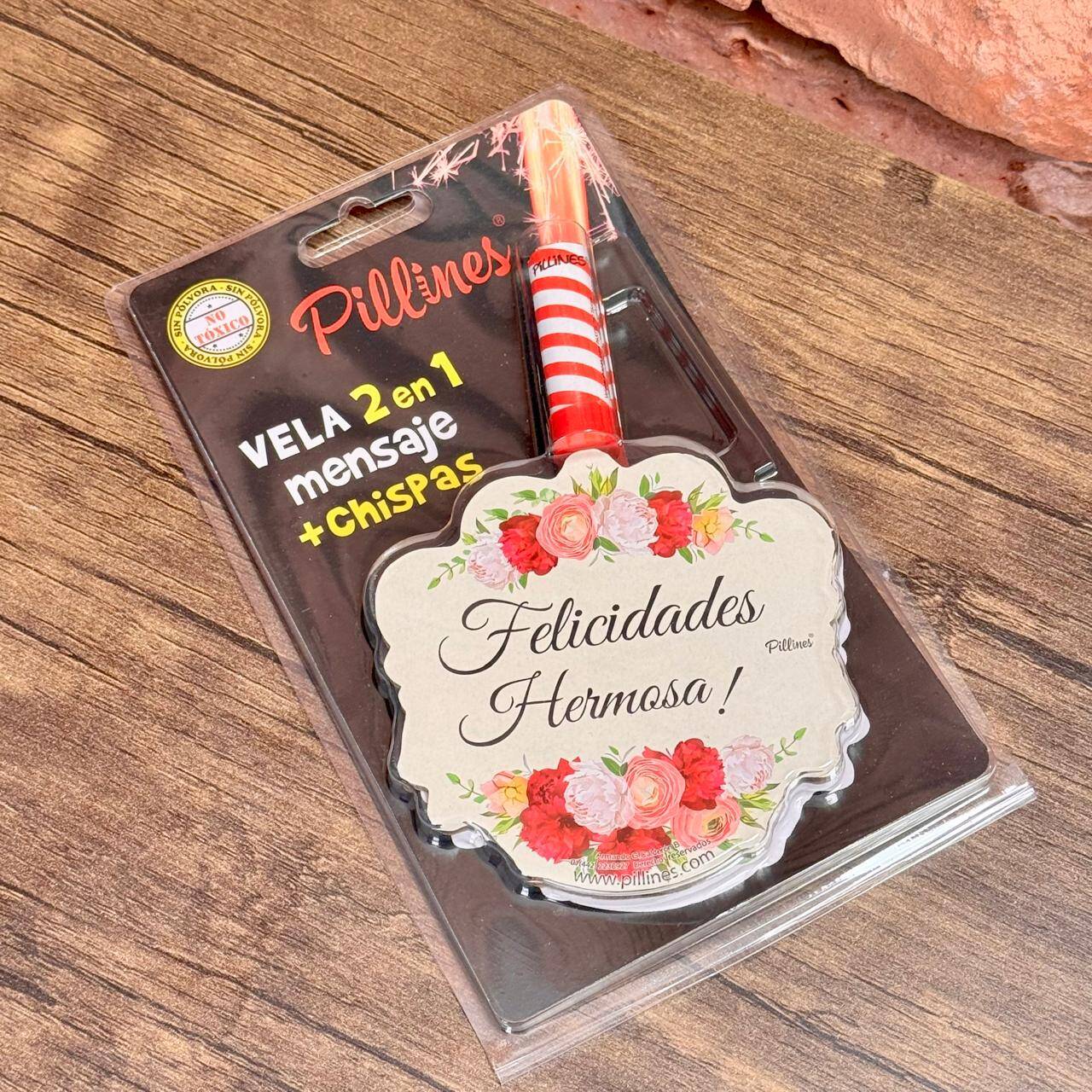 Vela Felicidades Hermosa Con Pirotecnia