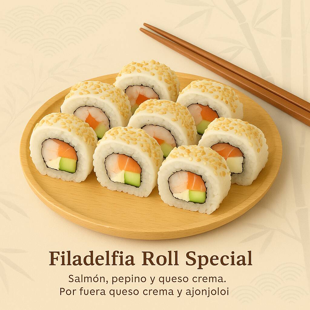 Filadelfia Roll Especial 8 Piezas y Refresco