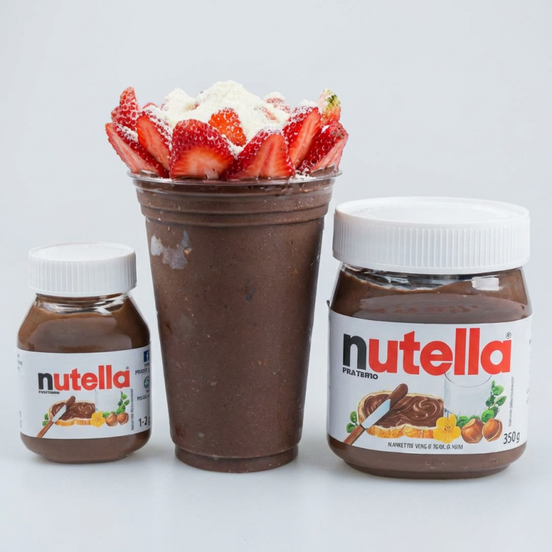 Açaí, Nutella, Morango, Leite Condensado e Leite em pó