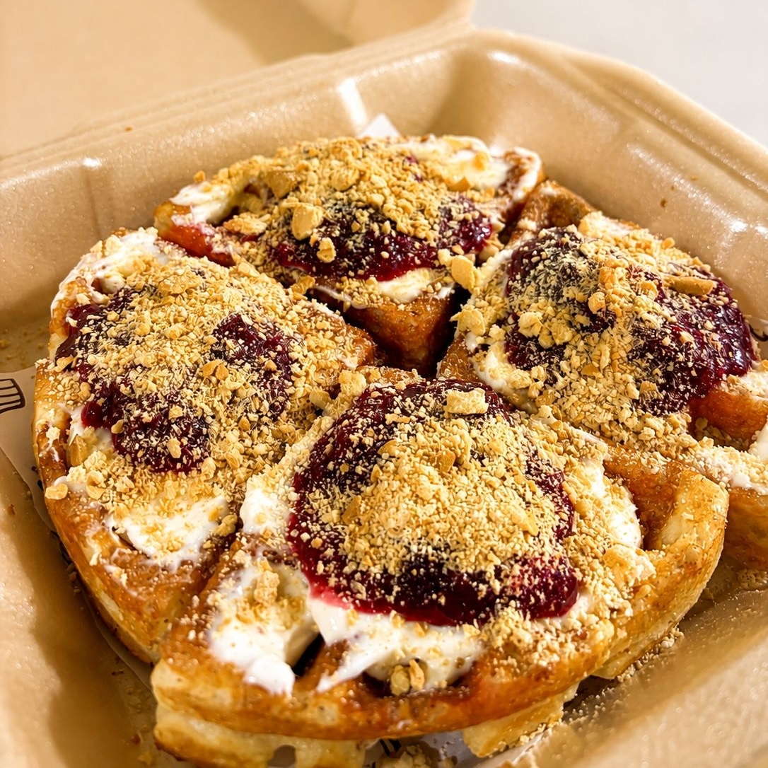 Waffle Cheesecake de Frutos Rojos