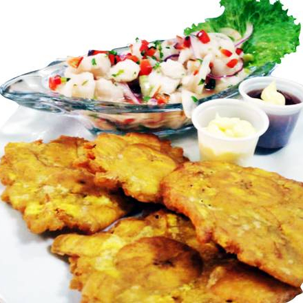 Ceviche con Patacones