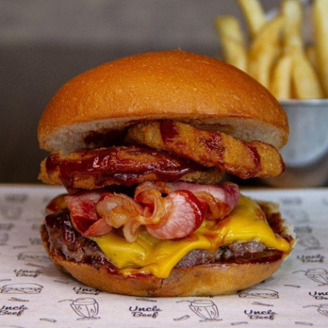 Texas Burger + papas a la francesa