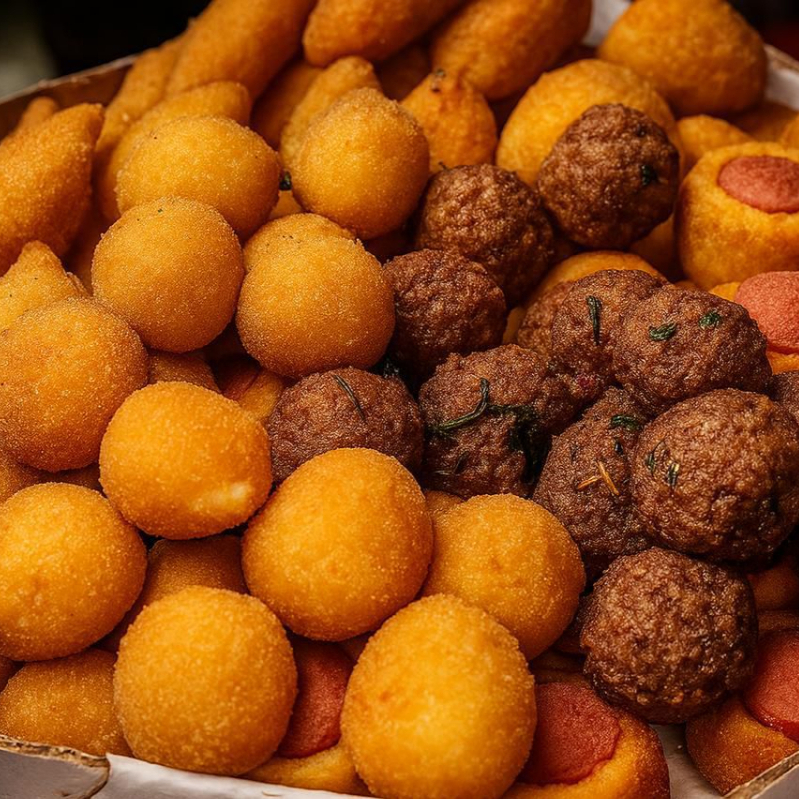 40 Salgadinho Gourmet Fritos + 2 Guaracamp