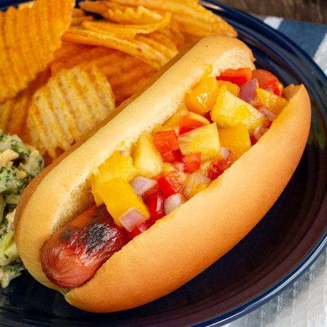 Hot Dog a la Hawaiana (1 Pieza)