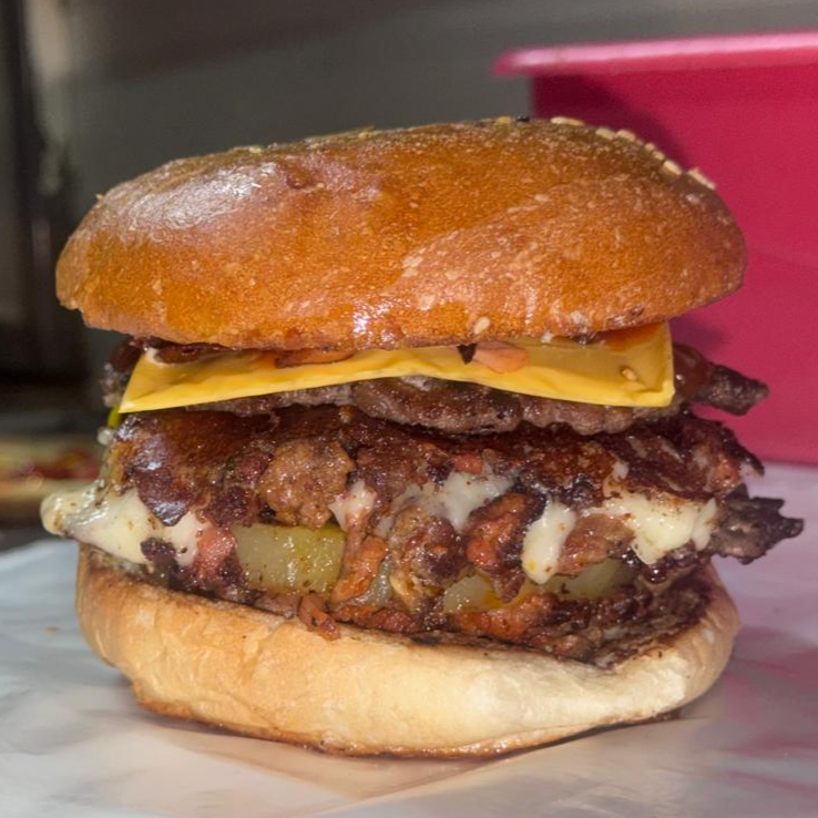 HAMBURGUESA HAWAIANA DOBLE