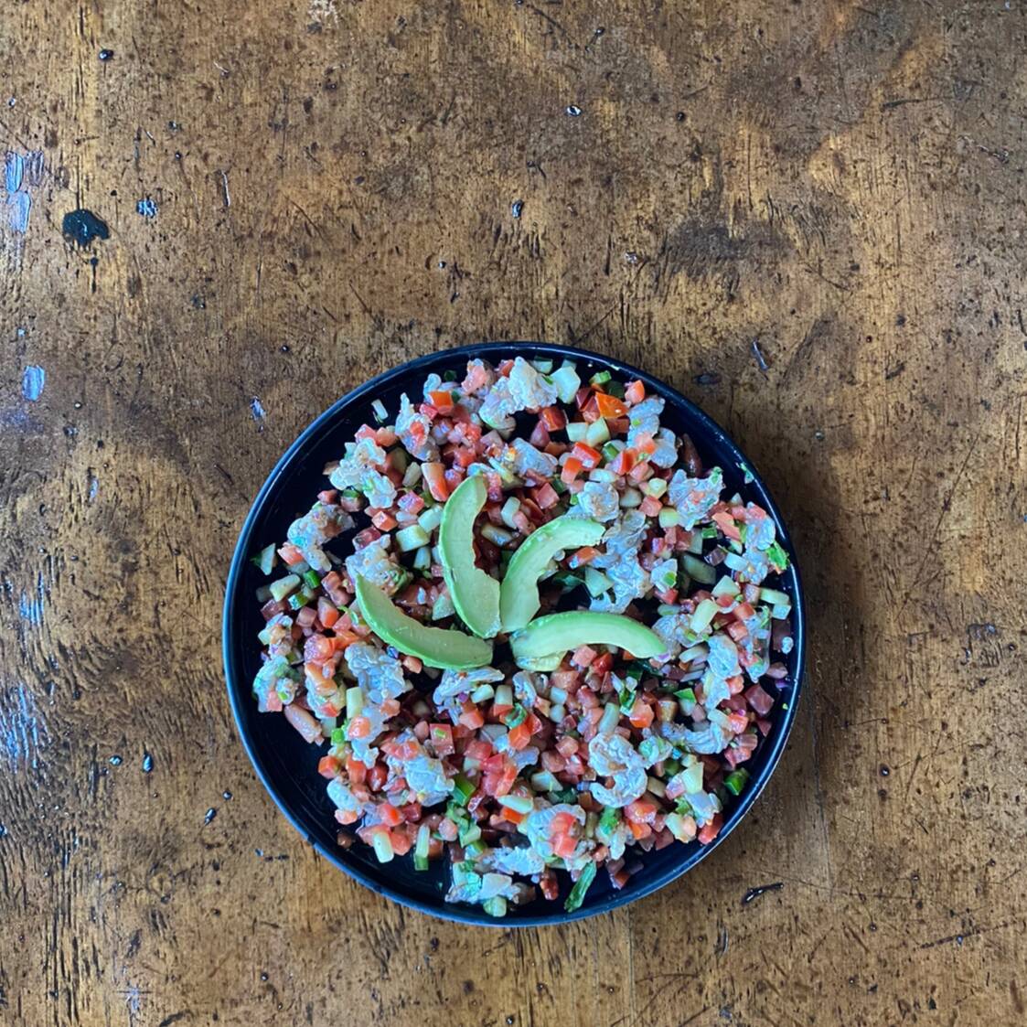 Ceviche de Camaron Salsas Negras
