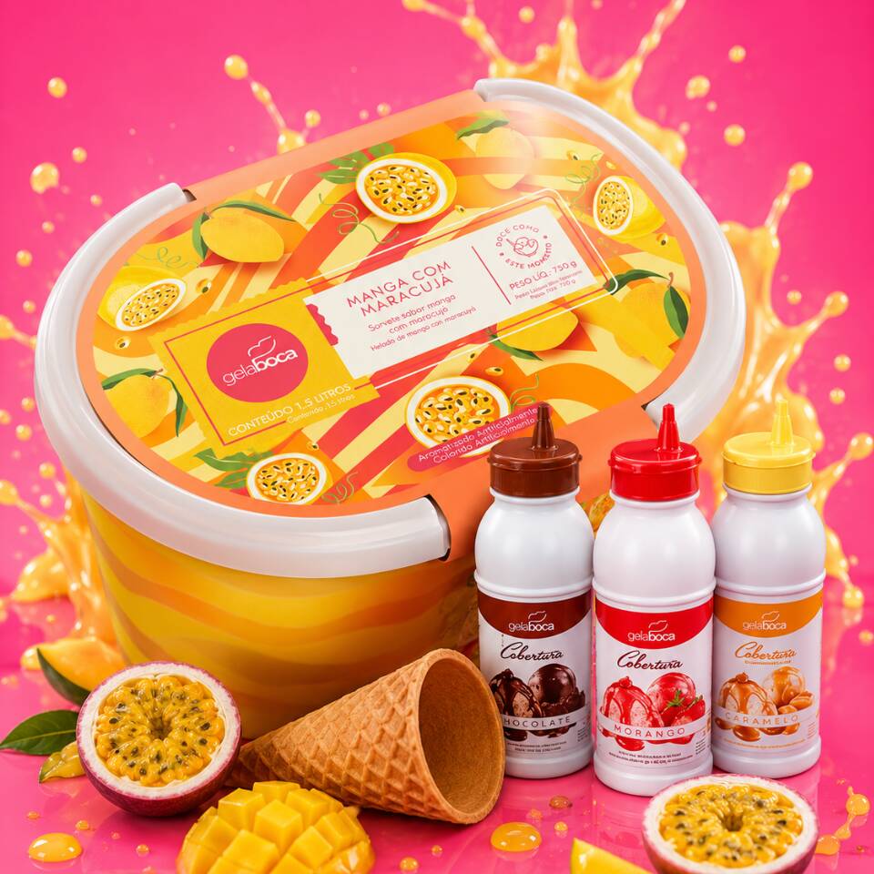 Escolha seu Pote Super de 1,5l e adicione uma cobertura a sua escolha entre as opções disponíveis. Complete com casquinha, cascão ou cestinha! Perfeito para compartilhar e curtir momentos deliciosos.