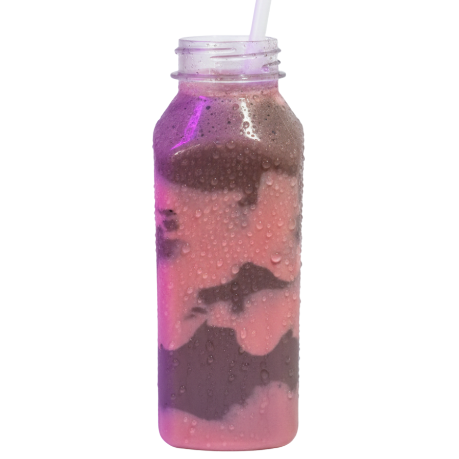 500 ML - Açaí, leite, Morango, leite condensado, Creme de Morango