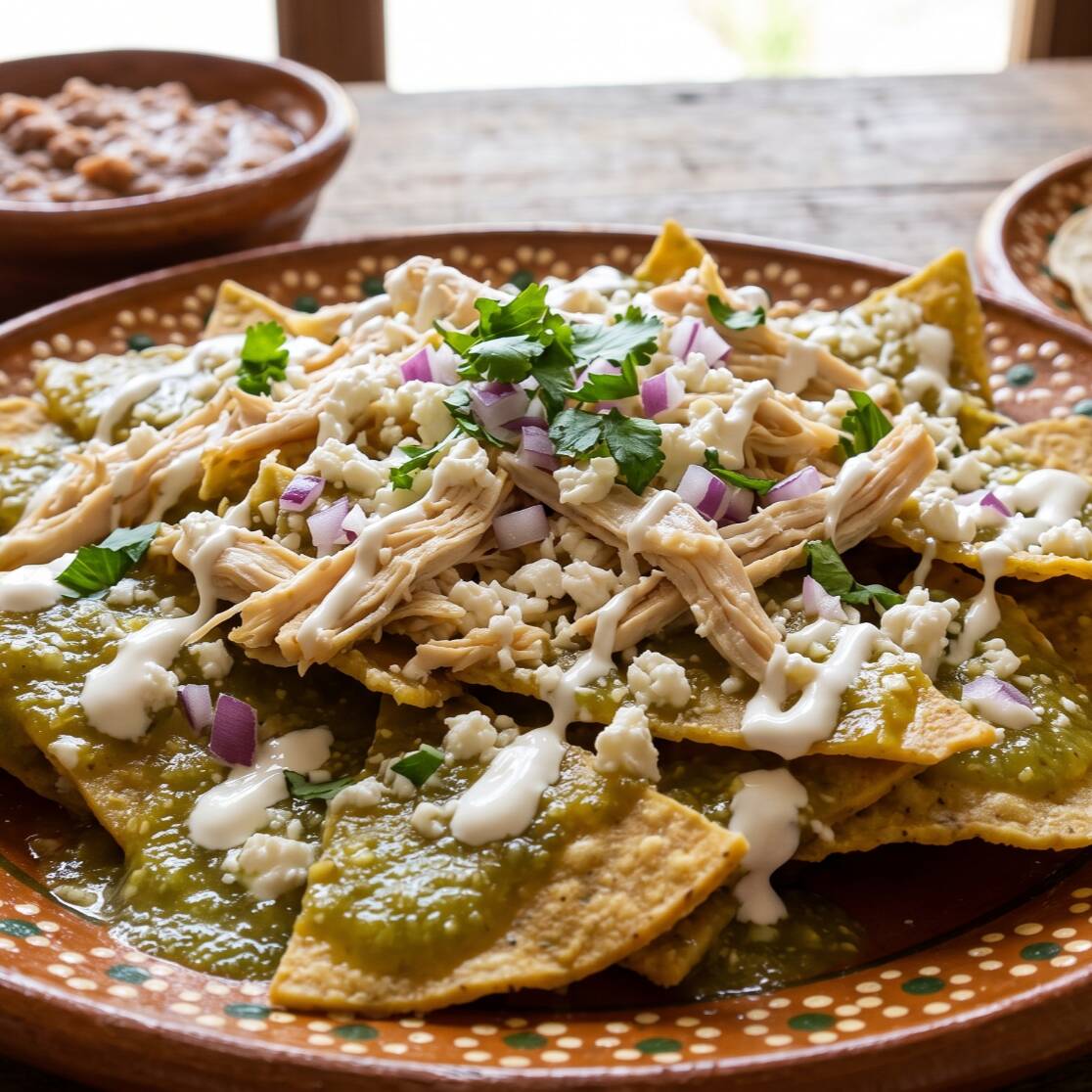 Chilaquiles Verdes con Pollo
