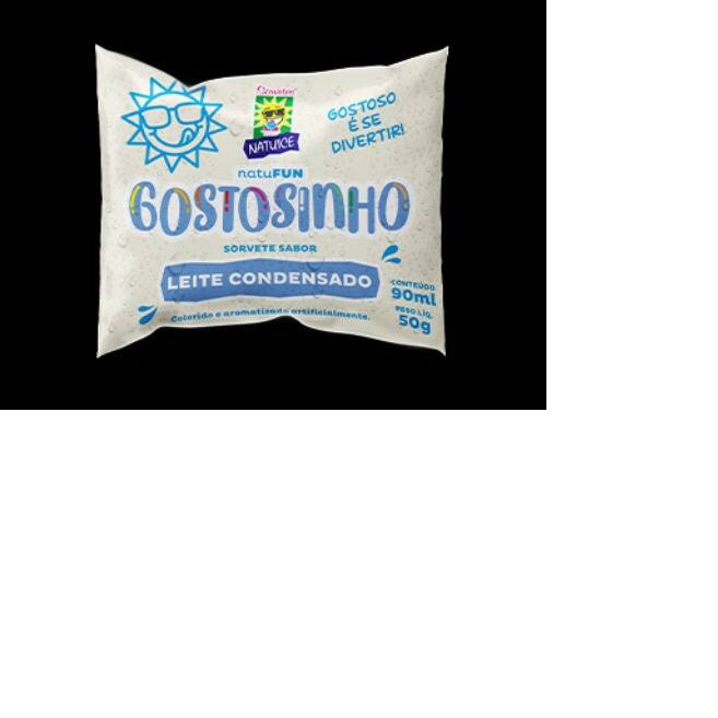 Sorvete cremoso sabor leite condensado.